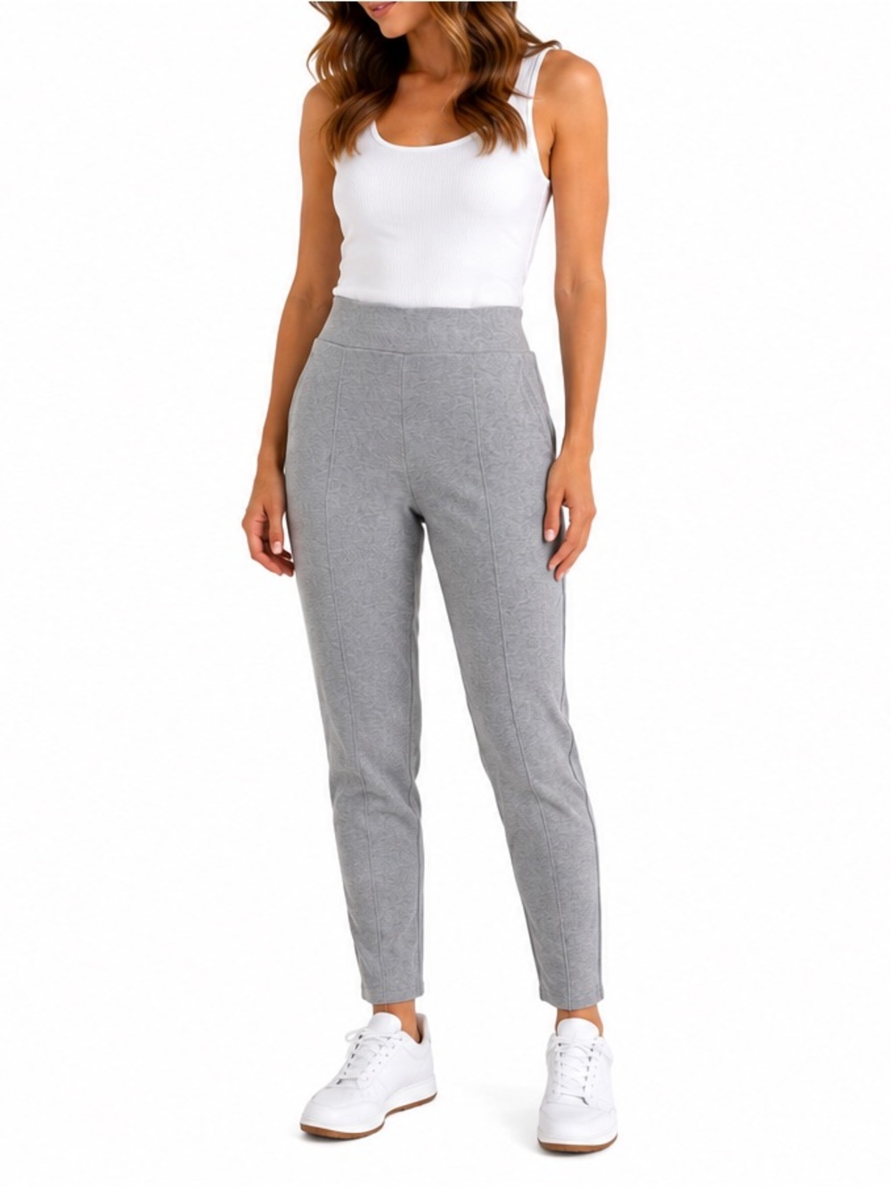 Joe Fresh Grey Ponte Pull-On Skinny Pants Leggings Size XL